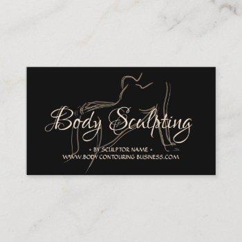 body sculpting contouring spa woman sketch business card