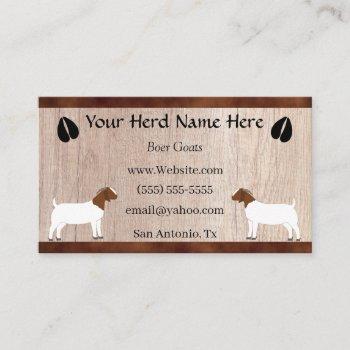 boer goat business card
