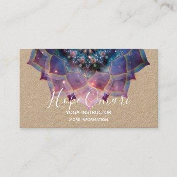 boho nebula mandala, mystical business card