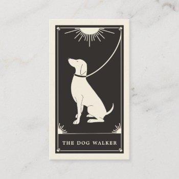 boho tarot dog walker business card 