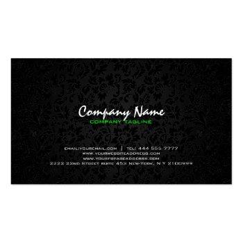 Small Bold Black Green And Purple Hair Stylist Text 2 Business Card Back View