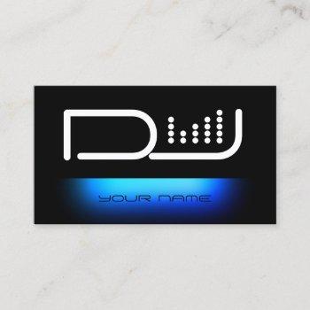bold dj equalizer musical  business card