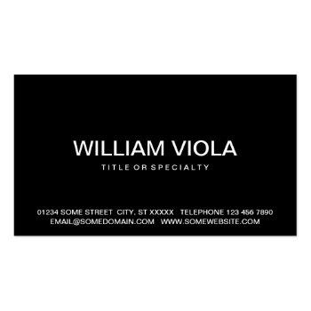 Small Bold Film Business Card Back View