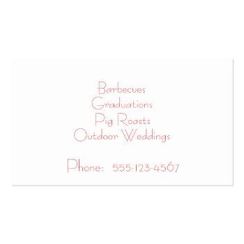 Small Bon Appetit And Silverware Business Card Back View