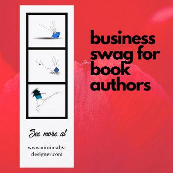 book author promotional swag amazing bookmark mini business card