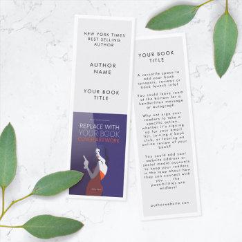 book launch author promotional mini bookmark card