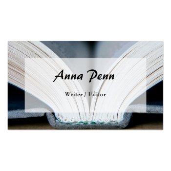 Small Booklover's Business Cards Front View