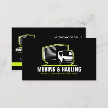 box truck moving, hauling & delivery service business card