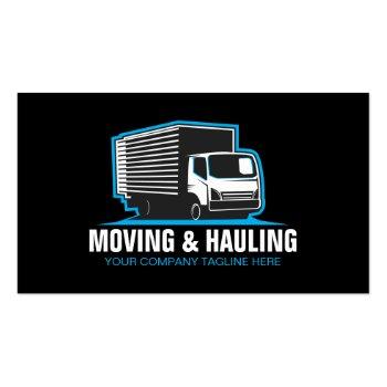 Small Box Truck Moving Hauling Delivery Service Company Business Card Front View