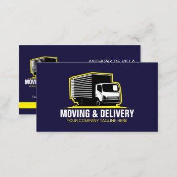 box truck moving, hauling, or delivery service  bu business card