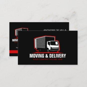 box truck moving & hauling service company busines business card