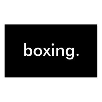 Small Boxing. Business Card Front View