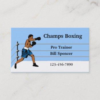 boxing business card