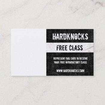 boxing gym business card vip pass