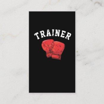 boxing trainer boxer personal coach box training business card