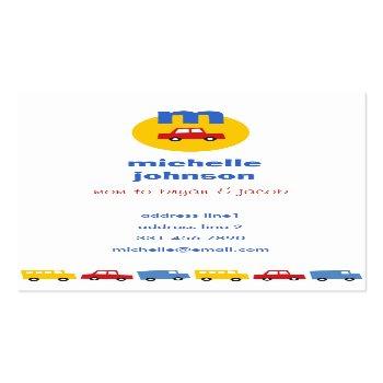 Small Boys' Toys Car Fun Cute Mom Dad Calling Card Front View