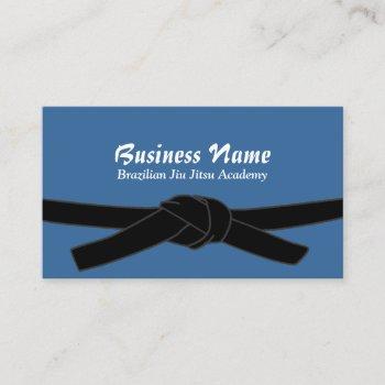 brazilian jiu-jitsu academy black belt master business card