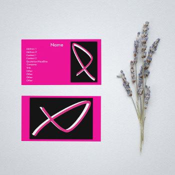 breast cancer awareness pink ribbon i business card