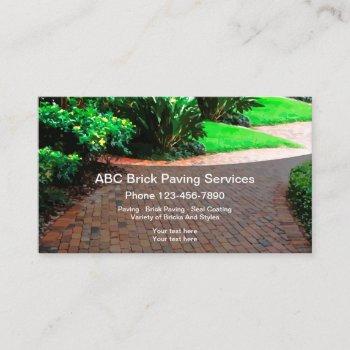 brick paving and remodeling business card