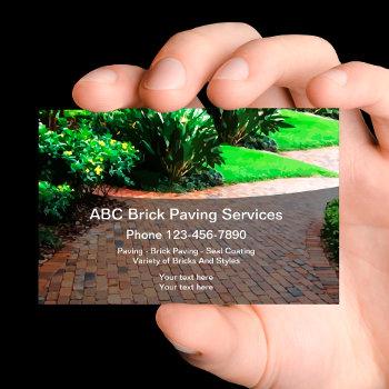 brick paving and remodeling business card