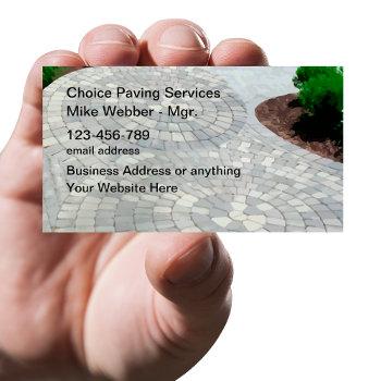brick paving services modern business cards