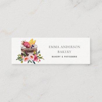 bright fruit floral cake patisserie cupcake bakery mini business card