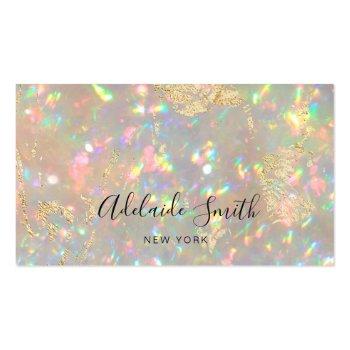 Small Brilliant Opal Stone Business Card Front View