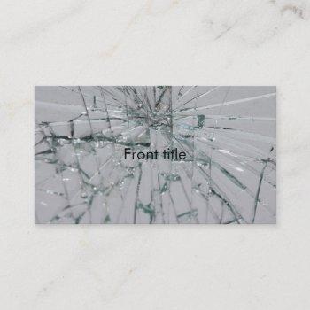 broken glass-look business card