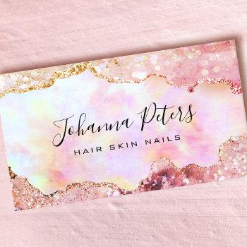 brown colors faux glitter  business card