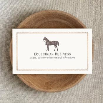 brown horse equestrian business card