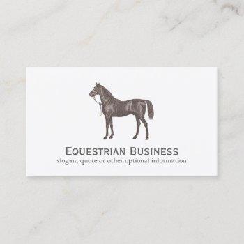 brown horse equestrian simple business card