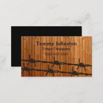 brown wood fence company  business card