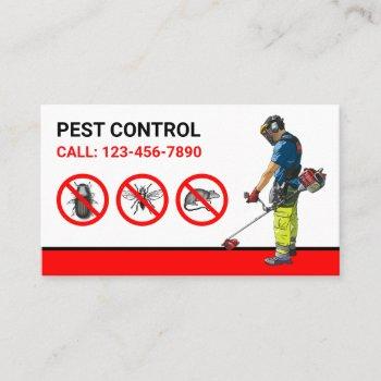 Small Bugs Removal Professional Pest Control Service Business Card Front View