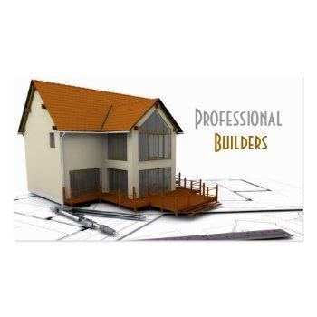 Small Builders/construction Business Card Front View