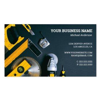 Small Building Construction Service Business Card Front View