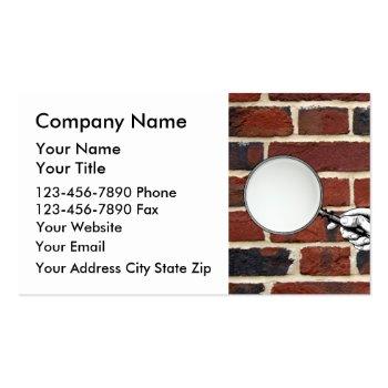 Small Building Inspector Business Cards Front View