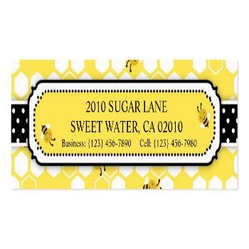 Small Bumble Bee Skinny Business Card Back View