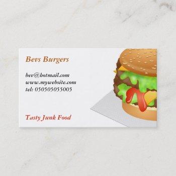 burger business card