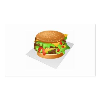 Small Burger Business Card Back View