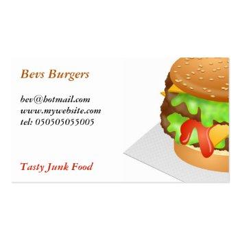 Small Burger Business Card Front View