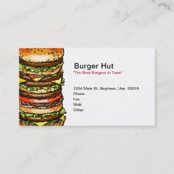 burger hut business card