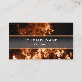 burning inferno business card