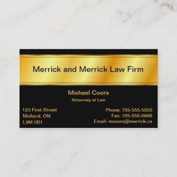 business card - classy black with gold accents