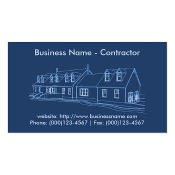 Small Business Card: Contractor / Construction Business Card Front View