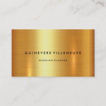 business card in luxury faux gold customizable