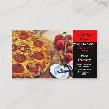 business card pizza restaurant