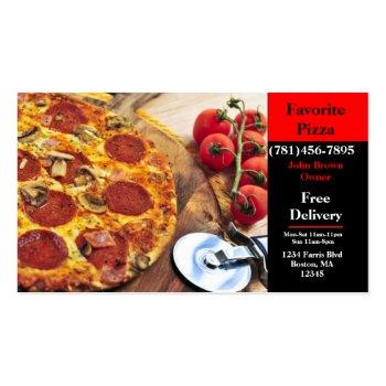 Small Business Card Pizza Restaurant Front View