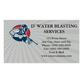 Small Business Card Power Washing Pressure Water Blaster Front View