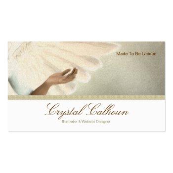Small Business Card Template - Beautiful Angel Painting Front View