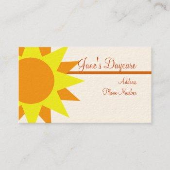 business card template **rays of sunshine